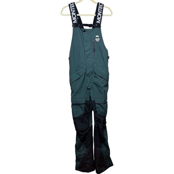 Montec Fawk Ski Snowboarding Pants Bib in Dark Atlantic and Black Men's Sz. S - Picture 6 of 12